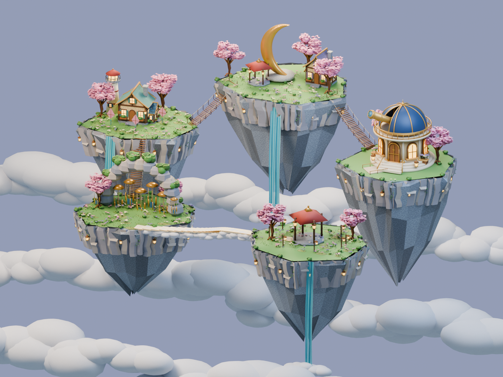 Starfall Isles Blender render